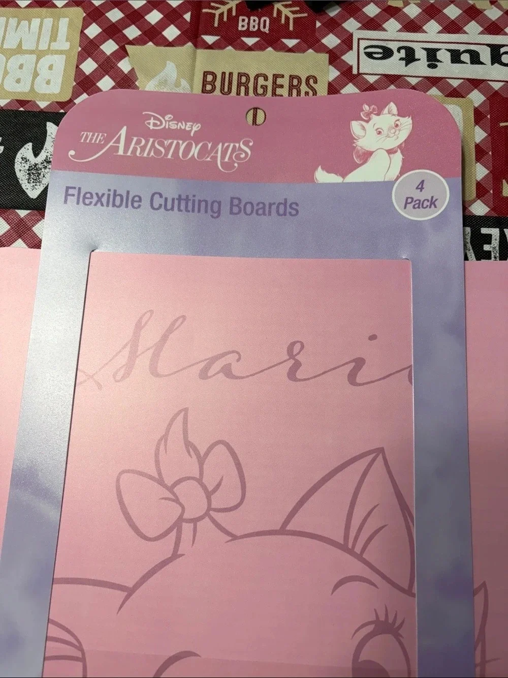 Disney Marie The Aristocats Flexible Cutting Boards Pink & Purple NWT